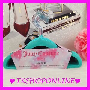 💗👗{Juicy Couture } KIDS Set of 25 velvet hangers👗💗NEW
